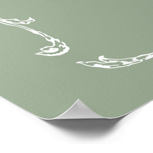 Modern Classic French Sage Green Wedding Welcome Poster (Hoek)