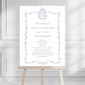 Modern Classic French Wedding Ceremony Program Poster