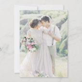 Modern Classic French Wedding Photo Sage Green Bedankkaart (Achterkant)
