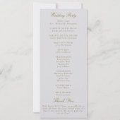 Modern Classic Gold Ivory Formal Wedding Program (Achterkant)