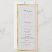 Modern Classic Gold Ivory Formal Wedding Program (Voorkant)