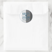 Modern Classic Gray Blue Wedding Sticker (Tas)