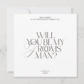 Modern Classic Groomsman Proposal Card Kaart (Voorkant)