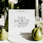 Modern Classic Groomsman Proposal Card Kaart