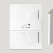 Modern Classic Initialen Wedding Uitnodigingen Wikkel
