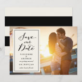 Modern Classic Ivory Box Bord foto Opslaan van de Kaart (Voorkant / Achterkant)