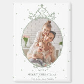 Modern Classic Lijst Vrolijk Kerstfeest Foto Vakan Magneet (Voorkant)