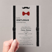 Modern Classic Little Gentleman Schattige Baby sho Acryl Uitnodigingen (Insitu (Draagbaar))