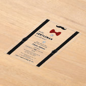 Modern Classic Little Gentleman Schattige Baby sho Acryl Uitnodigingen (Laagn)