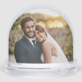 Modern Classic Married and Bright Newlywed Gift Sneeuwbol (Achterkant)