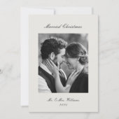 Modern Classic Married Christmas Newlywed Feestdagenkaart (Voorkant)
