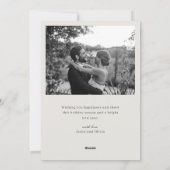 Modern Classic Married Christmas Newlywed Feestdagenkaart (Achterkant)