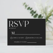 Modern Classic Minimal Eenvoudige Bruiloft RSVP Ka (Staand voorkant)