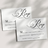 Modern Classic Minimal Eenvoudige Bruiloft RSVP Ka