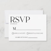 Modern Classic Minimal Eenvoudige Bruiloft RSVP Ka (Voorkant)