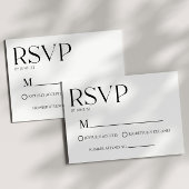 Modern Classic Minimal Eenvoudige Bruiloft RSVP Ka Kaartje