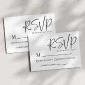 Modern Classic Minimal Eenvoudige Bruiloft RSVP Ka Kaartje