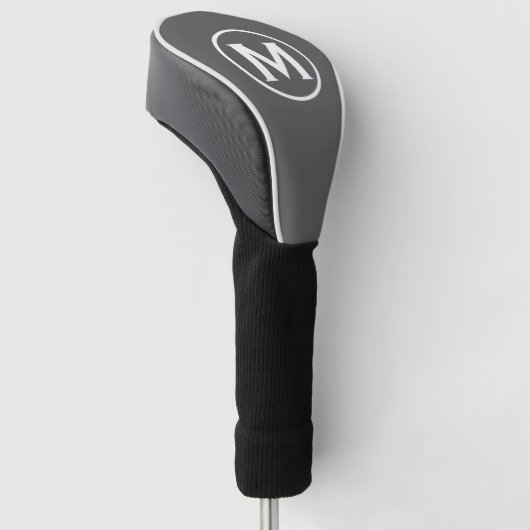 Modern Classic Monogram grijs Golfheadcover (Schuin)