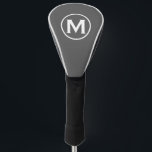 Modern Classic Monogram grijs Golfheadcover<br><div class="desc">Moderne monogrammed Classic Gray Golf Head Hoesjes Minimalistisch Monogram Initiaal Emblem. Perfect als vaderdag cadeautjes voor vader,  cadeaus voor grootvader,  echtgenoot en nog veel meer.</div>