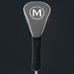 Modern Classic Monogram grijs Golfheadcover<br><div class="desc">Moderne monogrammed Classic Gray Golf Head Hoesjes Minimalistisch Monogram Initiaal Emblem. Perfect als vaderdag cadeautjes voor vader,  cadeaus voor grootvader,  echtgenoot en nog veel meer.</div>