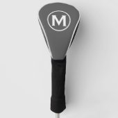 Modern Classic Monogram grijs Golfheadcover (Voorkant)