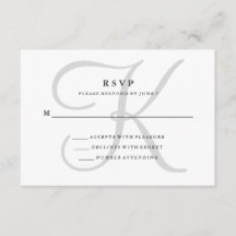 Modern Classic Monogram in Grijs RSVP
