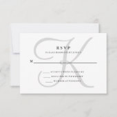Modern Classic Monogram in Grijs RSVP (Voorkant)