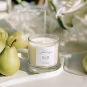 Modern Classic Monogram Thank You Wedding Sticker