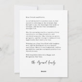 Modern Classic Oval Photo Christmas-Kaart Feestdagenkaart (Achterkant)