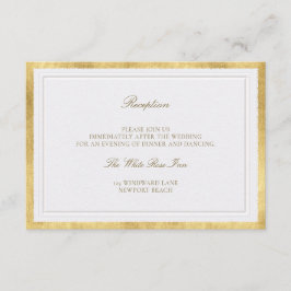 Modern Classic Pearl Gold Elevated Wedding Details Informatiekaartje