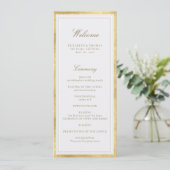 Modern Classic Pearl Gold Formal Wedding Program (Staand voorkant)