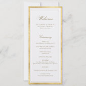 Modern Classic Pearl Gold Formal Wedding Program (Voorkant)