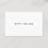 Modern Classic Personalized Mini Visitekaartje (Achterkant)