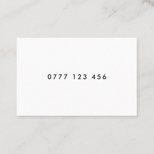 Modern Classic Personalized Mini Visitekaartje (Achterkant)