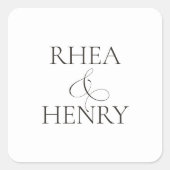 Modern Classic Personalized Names Wedding Sticker (Voorkant)