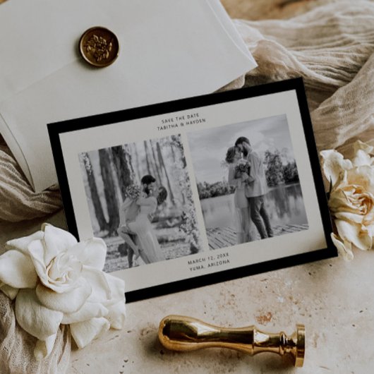 Modern Classic Photo Lijst Sla de datum Kaart