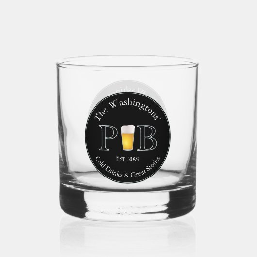 Modern Classic Pub Drink bril Rocks Whiskey Whisky Glas (Voorkant)