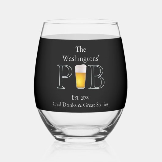 Modern Classic Pub Drink brillen Stemless Wine Wijnglas Zonder Voet (Achterkant)