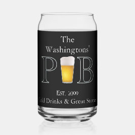 Modern Classic Pub Drink brillenglazen Bierblik Blikvorm Glas