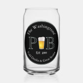 Modern Classic Pub Drink brillenglazen Bierblik Blikvorm Glas (Voorkant)