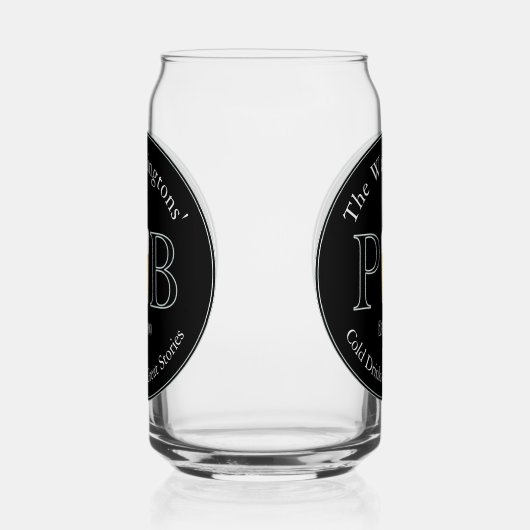 Modern Classic Pub Drink brillenglazen Bierblik Blikvorm Glas (Links)