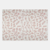 Modern Classic Red Pine Wreath Christmas Holiday  Inpakpapier Vel (Voorkant 2)