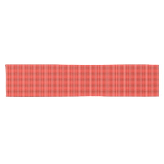 Modern Classic Red Plaid Korte Tafelloper (Horizontaal)