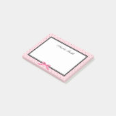 Modern Classic roze zwart polak roze lint Post-it® Notes (Schuin)