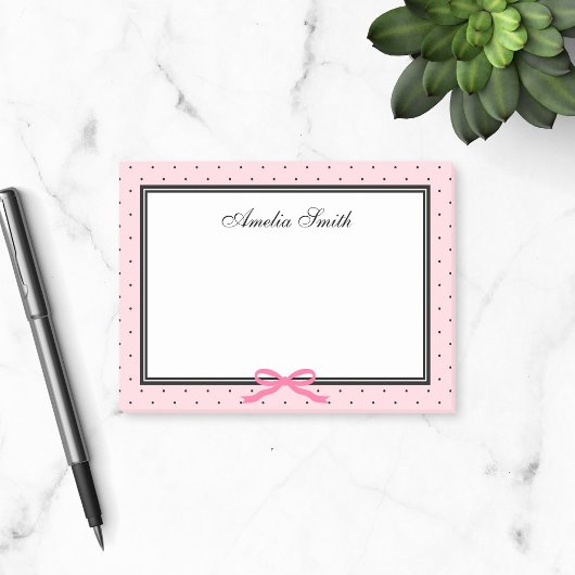 Modern Classic roze zwart polak roze lint Post-it® Notes
