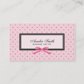 Modern Classic roze zwart polak roze lint Visitekaartje (Voorkant)