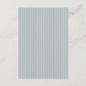 Modern Classic RSVP Blue Striped Wedding Informatiekaartje (Achterkant)