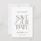 Modern Classic Save the Date Wedding Card (Voorkant)