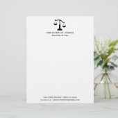 Modern Classic Scales Of Justice Law Letterhead Briefhoofd (Staand voorkant)