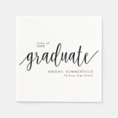 Modern Classic Script Graduation Party Servet (Voorkant)